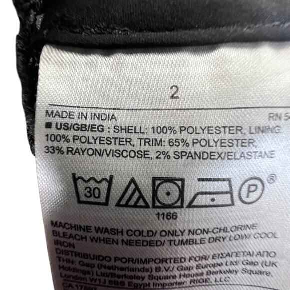 Banana Republic Heritage Belted Lace Shirt Dress Women Size 2 Black Crochet Hem - Picture 5 of 15